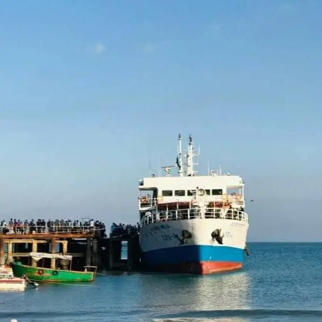 Tourist ship at the Saint Martin's Island jetty